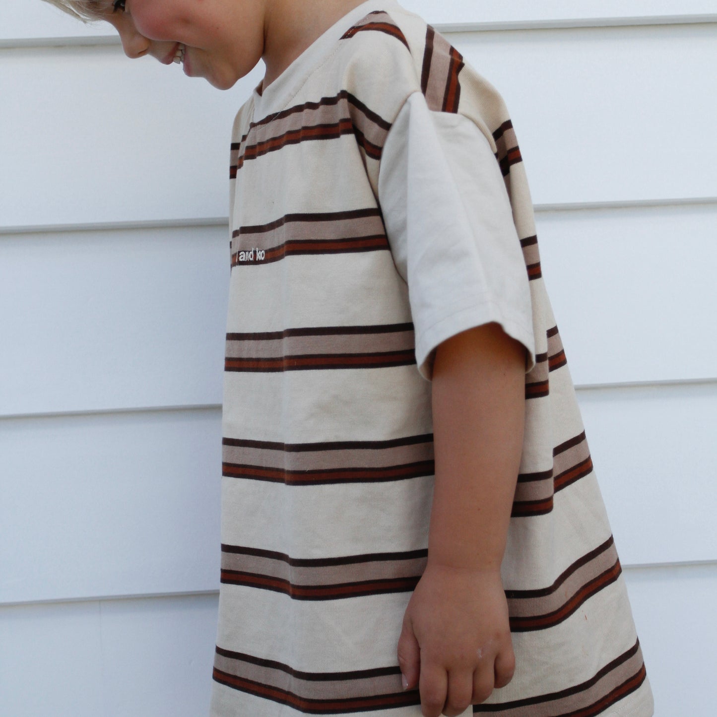 Stripe tee | Brown