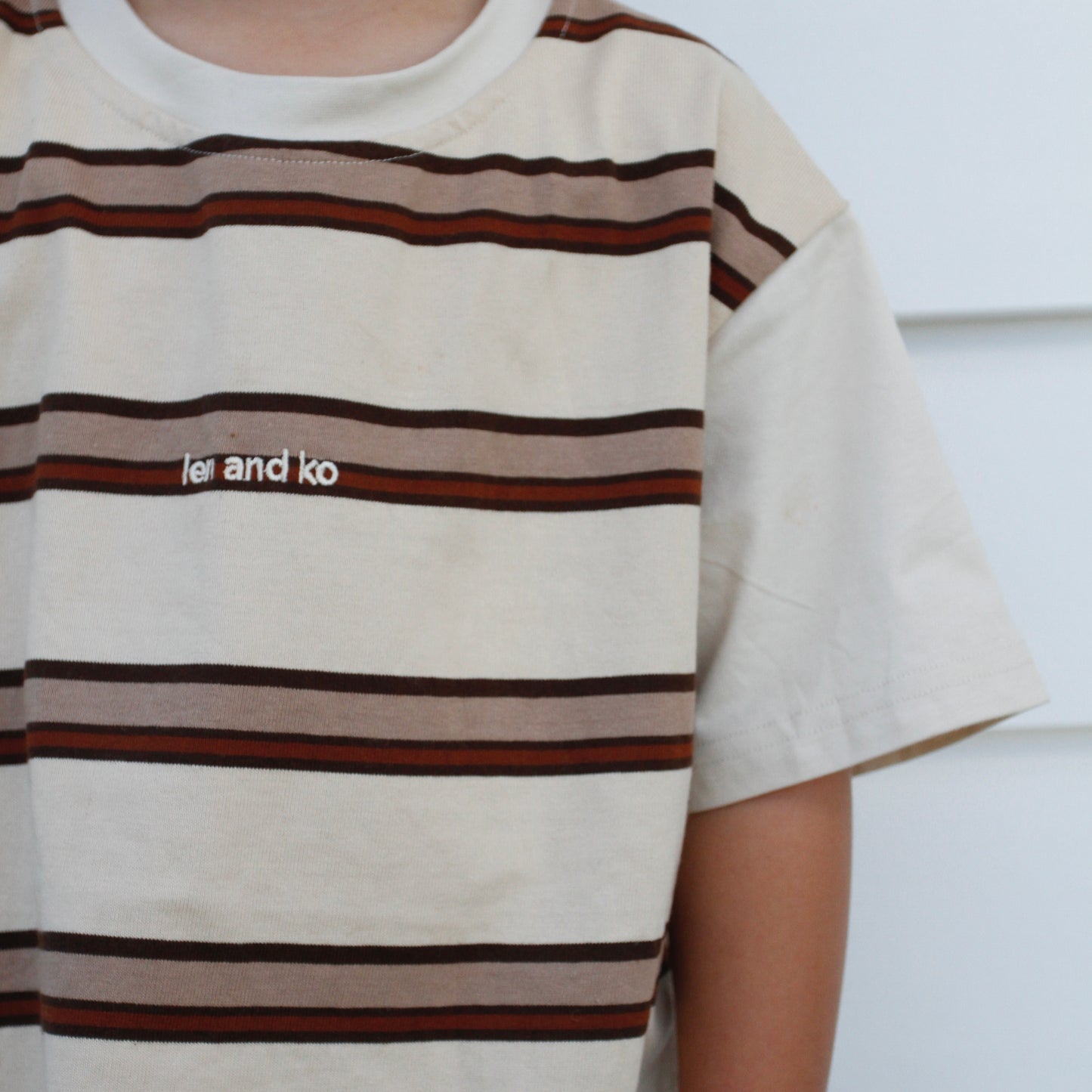 Stripe tee | Brown