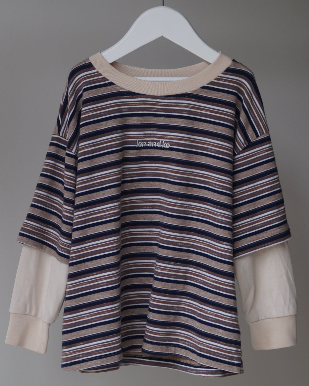 Old School Long Sleeve | Brown Stripe