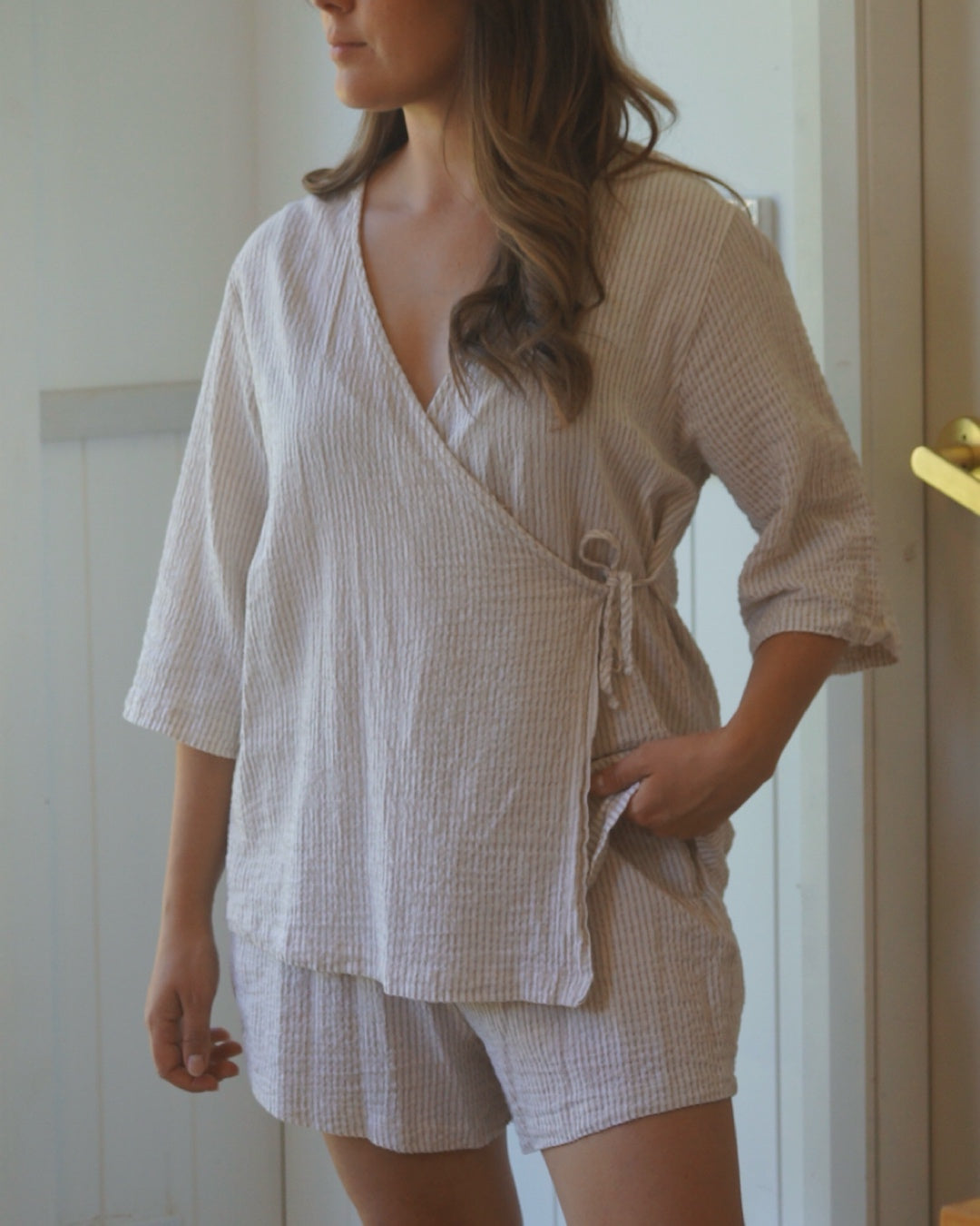 stripe wrap set | sand