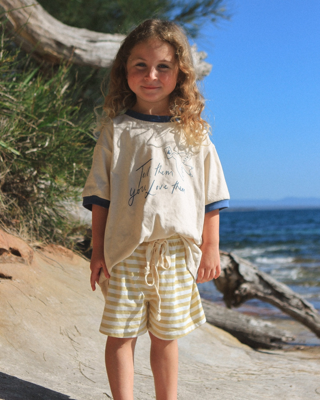 Stripe Shorts | Mustard Yellow