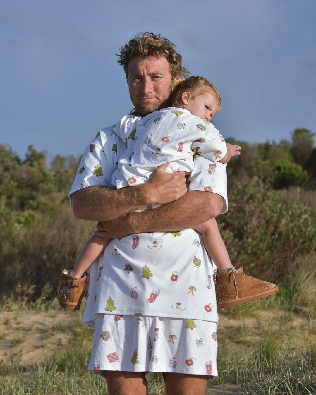 Unisex oversized tee - christmas pyjama set
