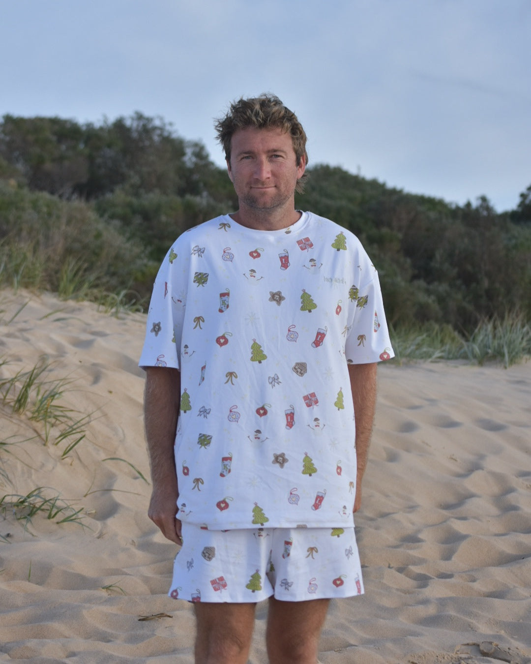 Unisex oversized tee - christmas pyjama set