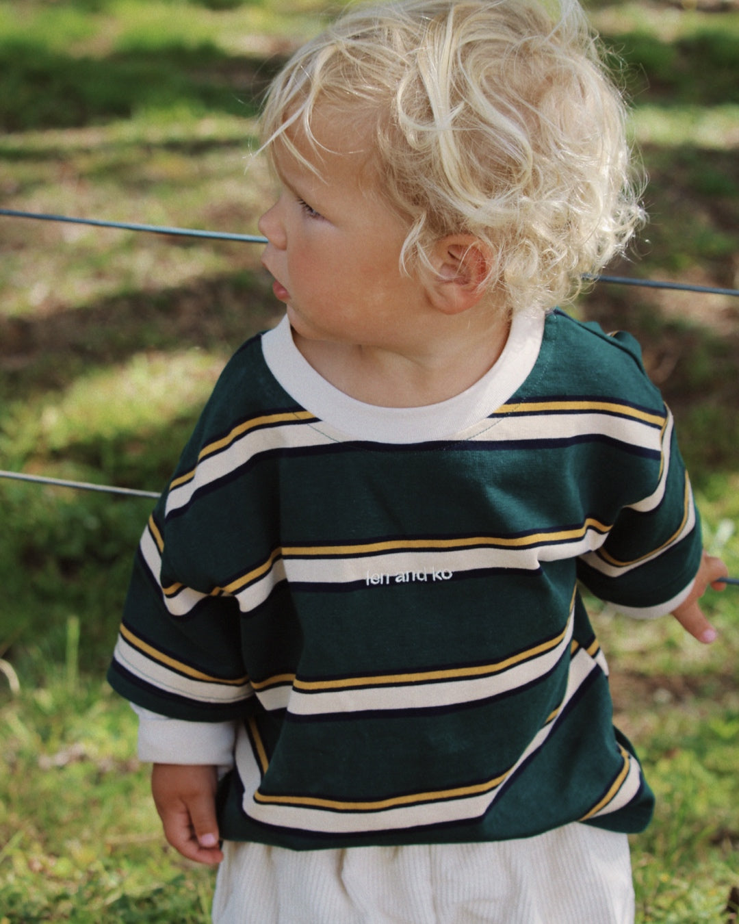 Old School Long Sleeve | Green Stripe