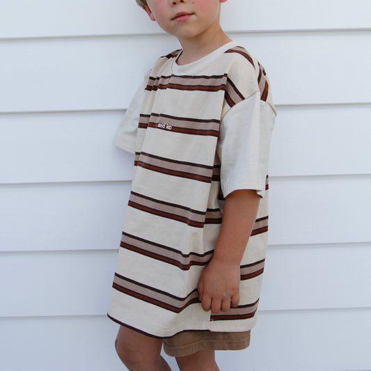 Stripe tee | Brown