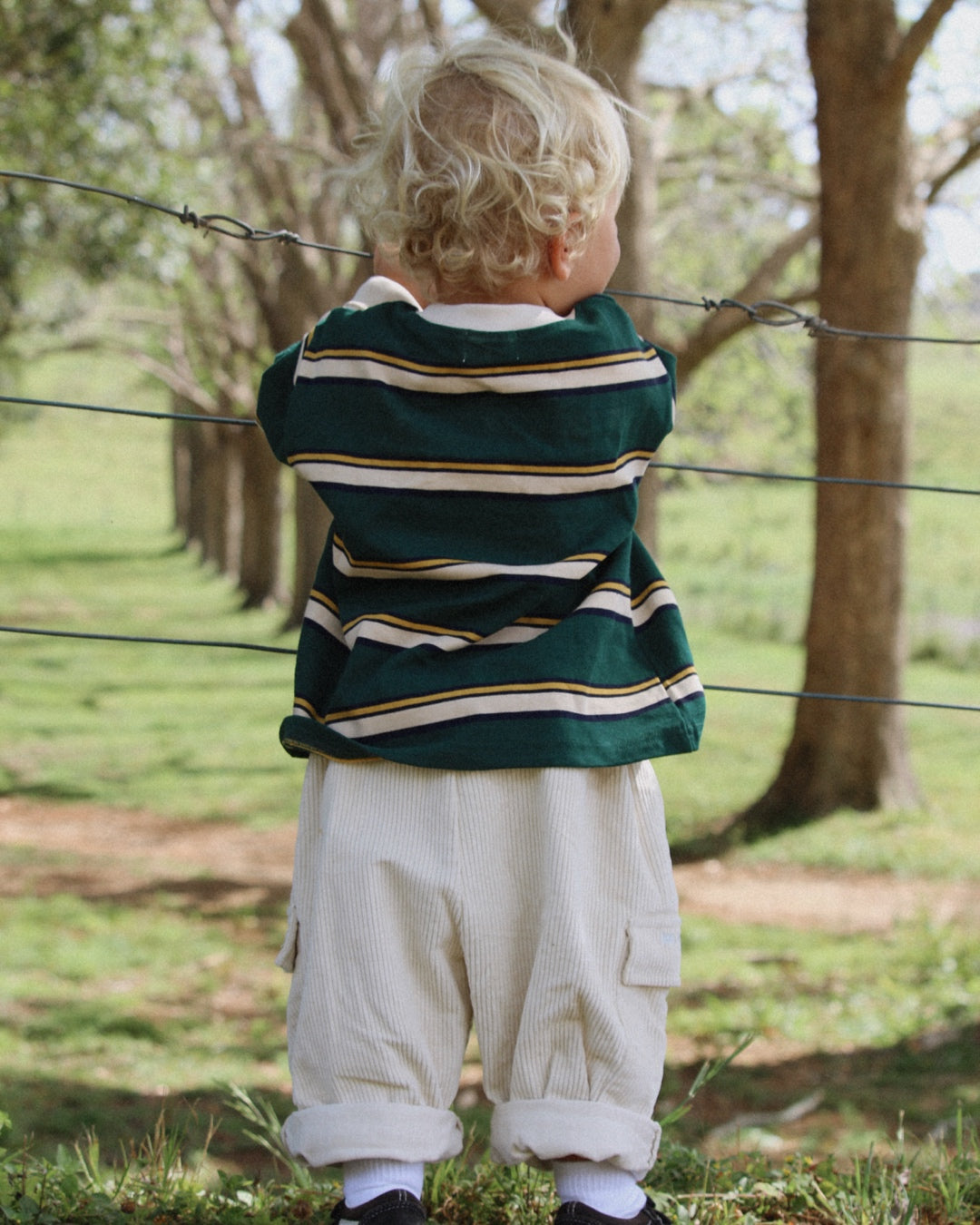 Old School Long Sleeve | Green Stripe