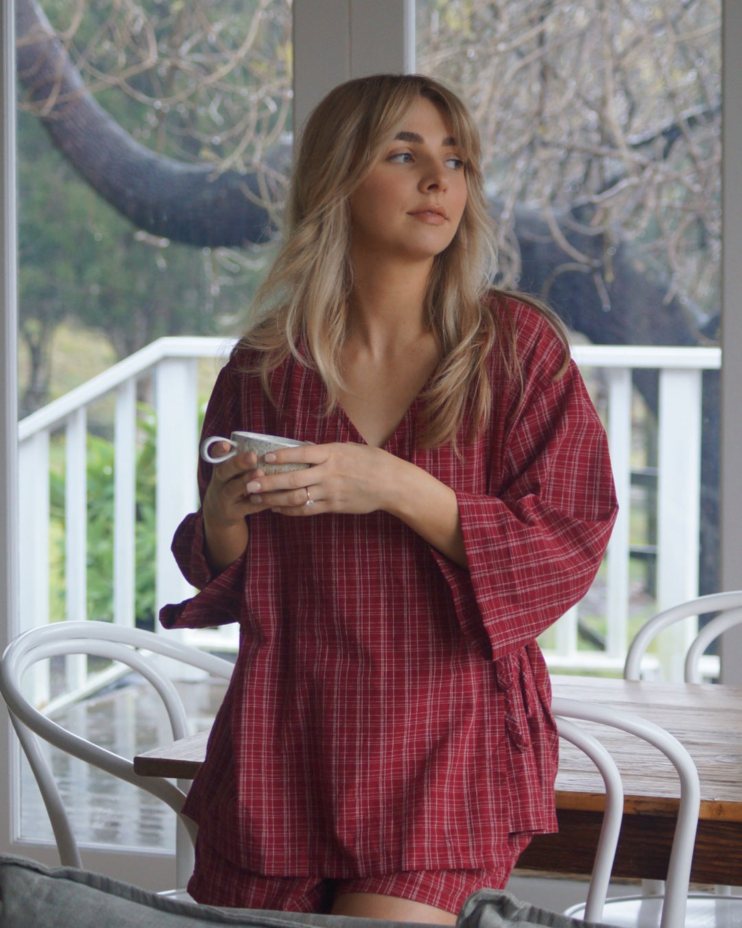 Women's Gingham Set | Cherry