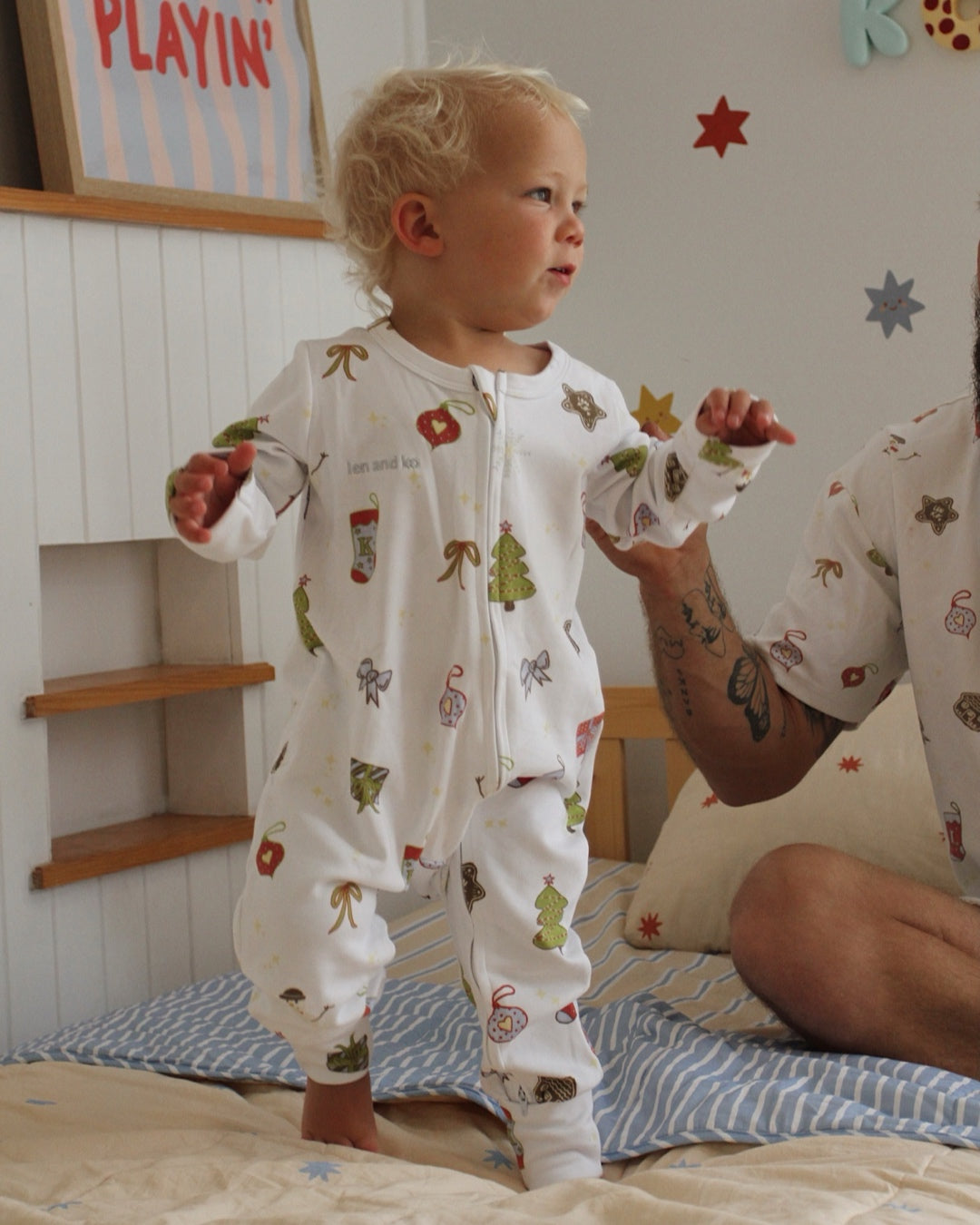 Clara Christmas Pyjama Onesie | Baby
