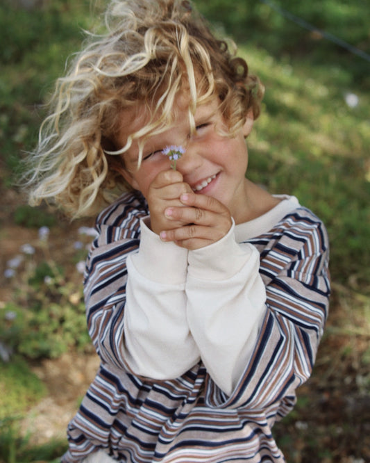 Old School Long Sleeve | Brown Stripe