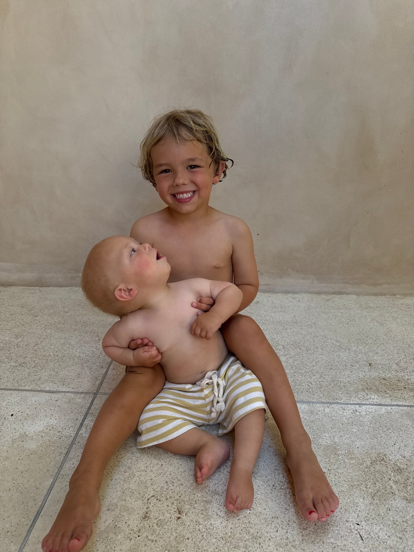 Stripe Shorts | Mustard Yellow