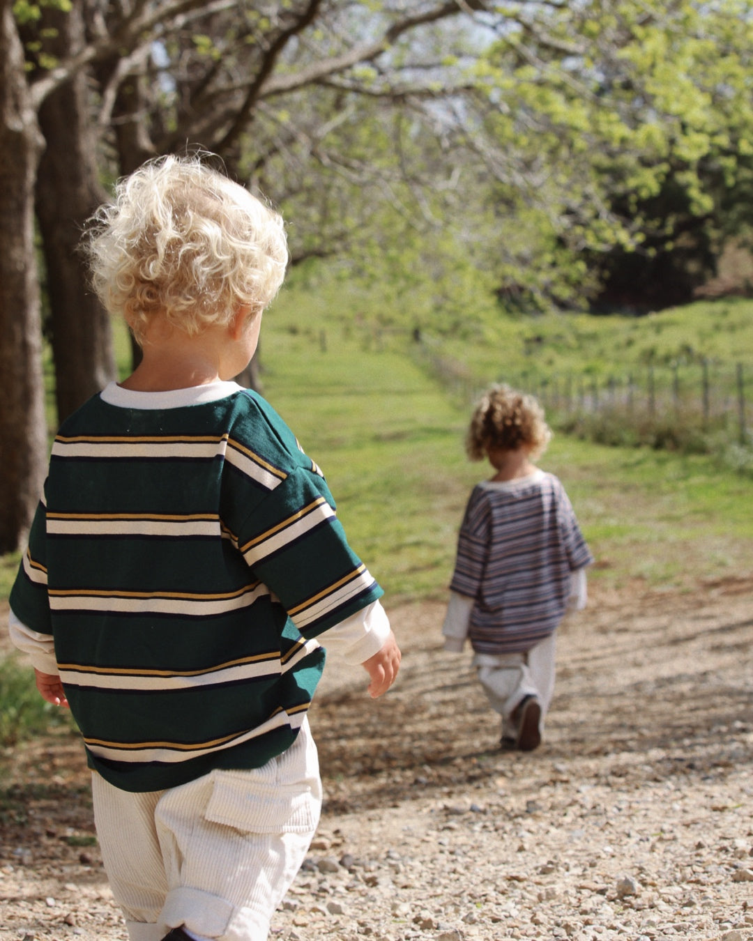 Old School Long Sleeve | Green Stripe