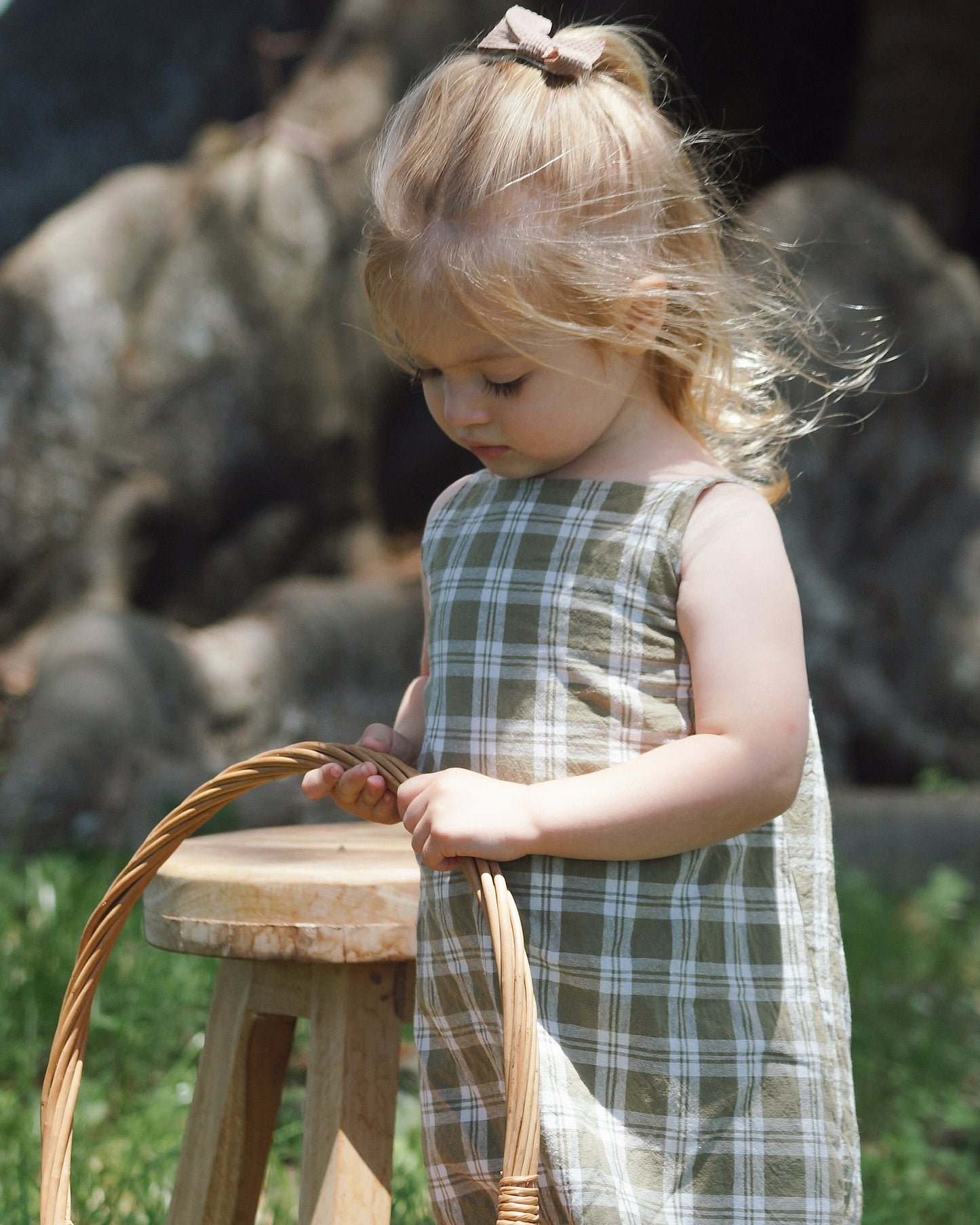 dress | green gingham