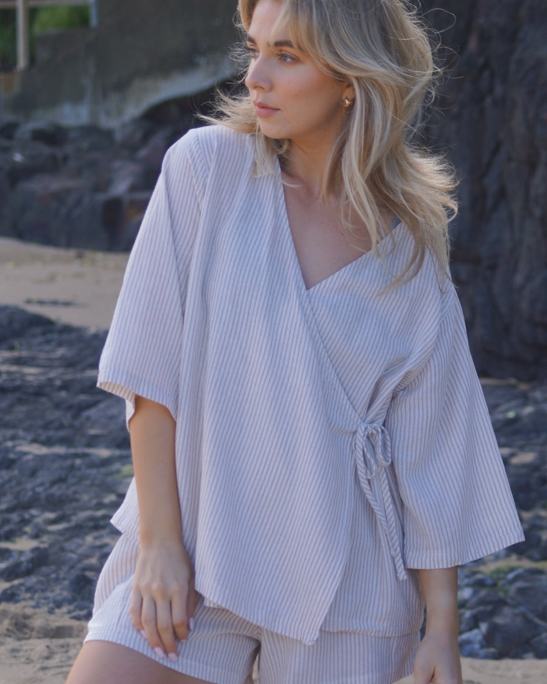 stripe wrap set | sand
