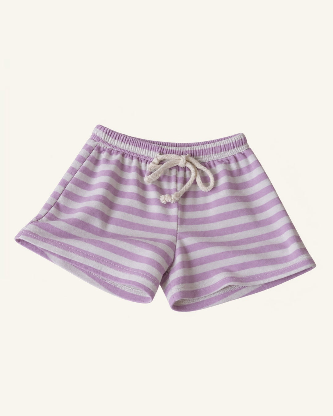 Cotton Stripe Shorts | Lilac