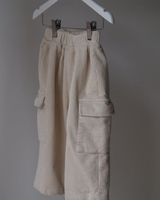 Cargo Corduroy Pants | Cream