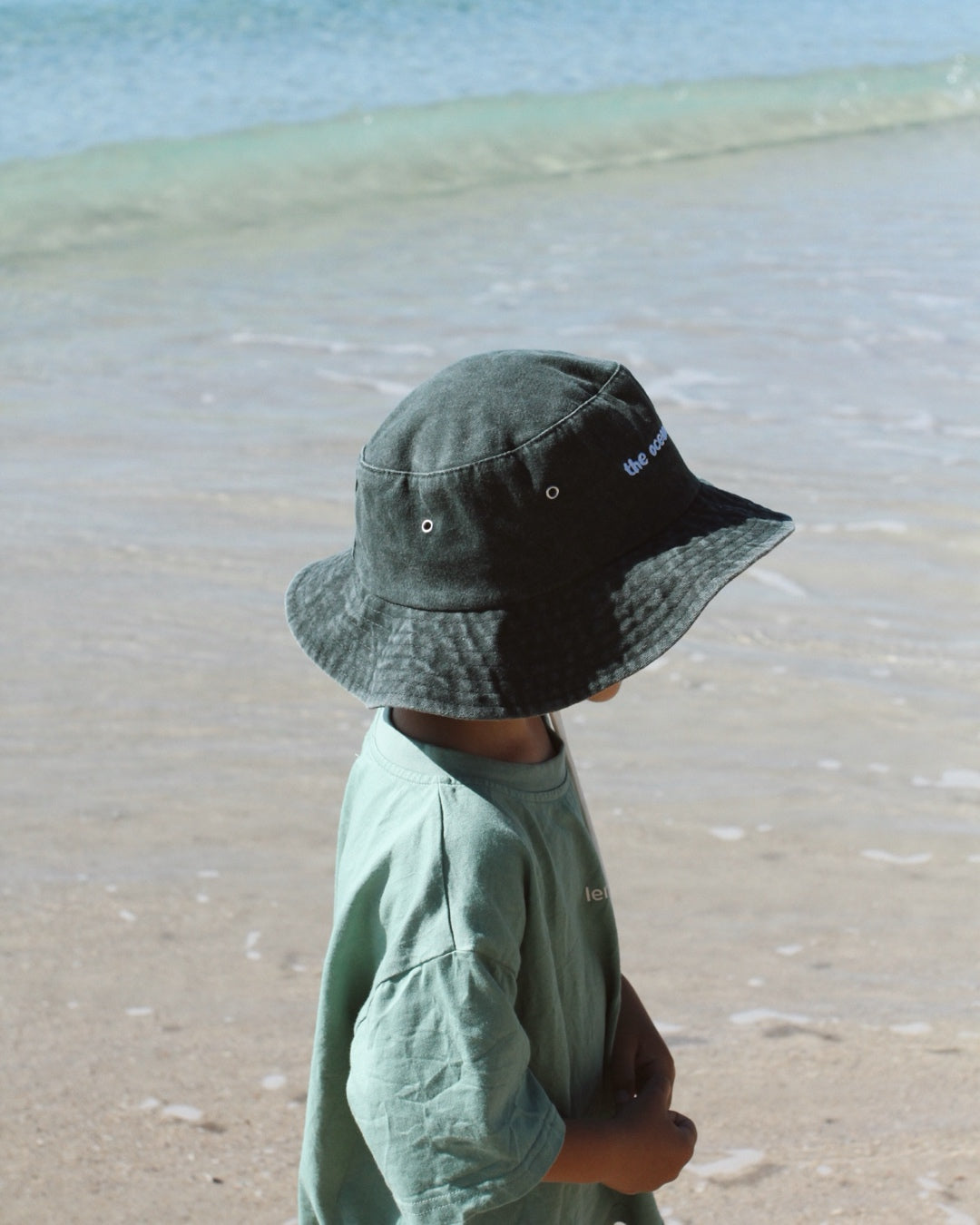 Oceans Children Bucket Hat | Forest Green