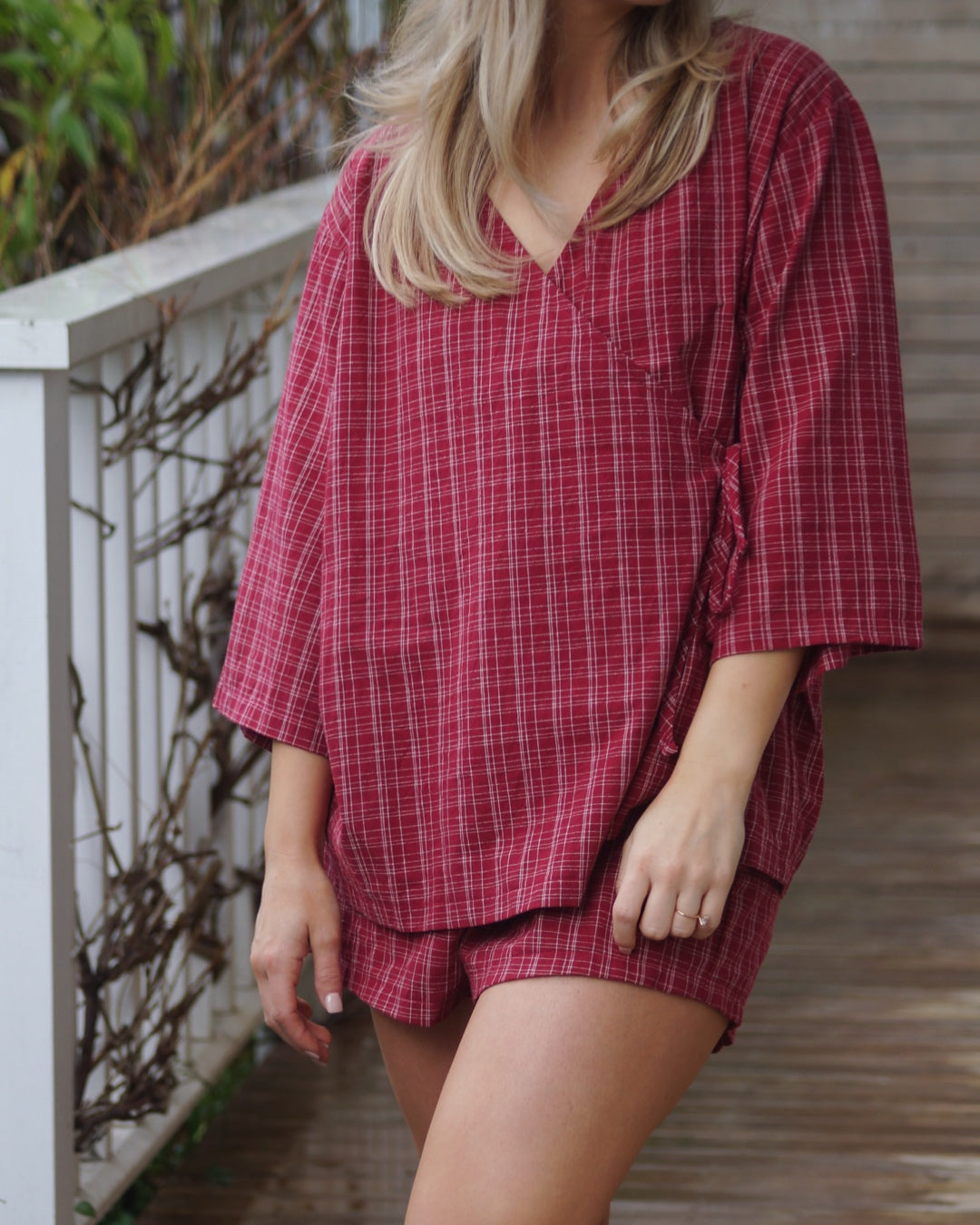 Women's Gingham Set | Cherry