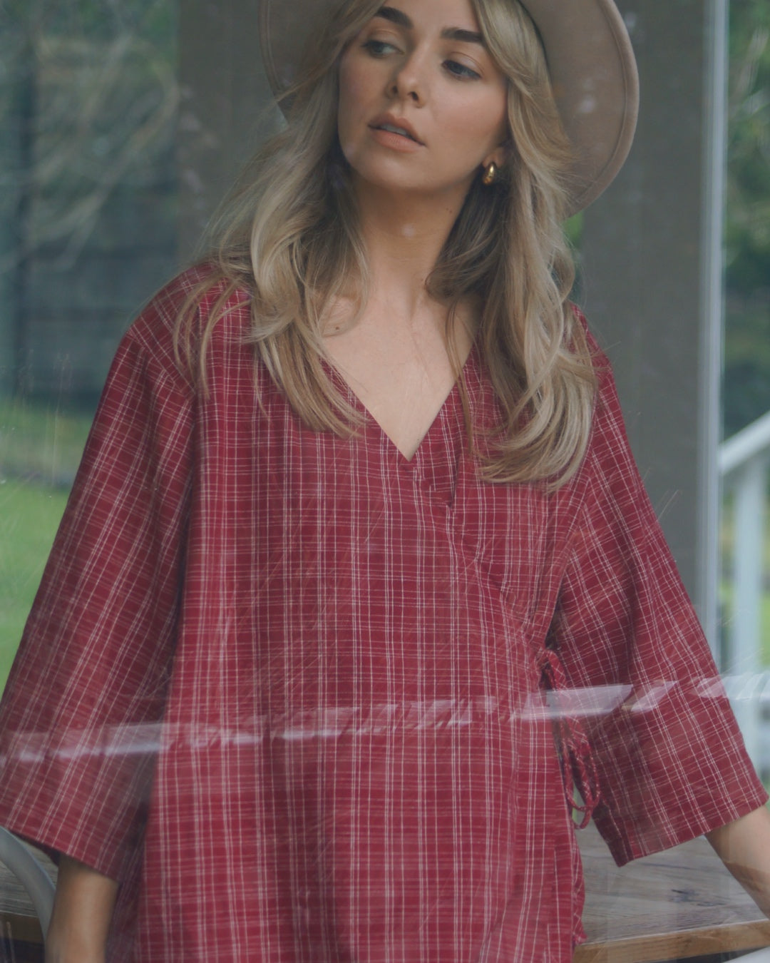 Women's Gingham Set | Cherry