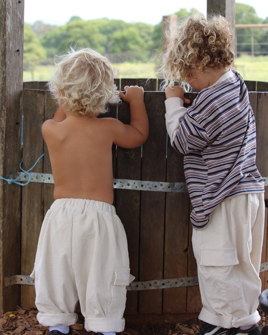 Cargo Corduroy Pants | Cream