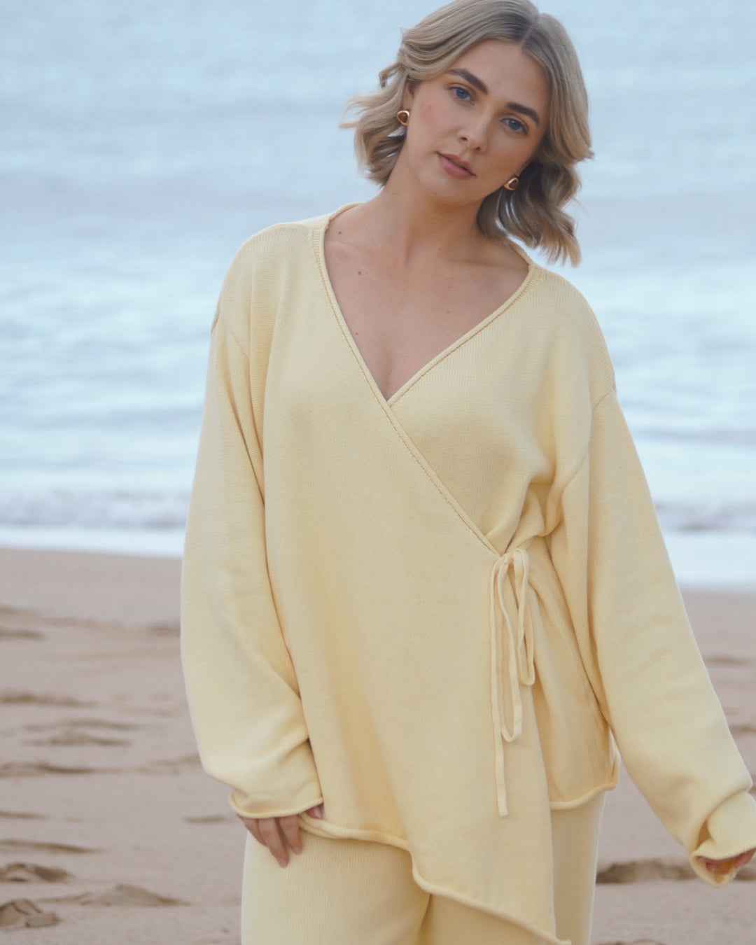 Solène Knit Wrap Top
