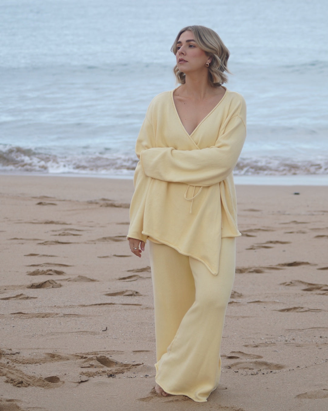 Solène Knit Wrap Top