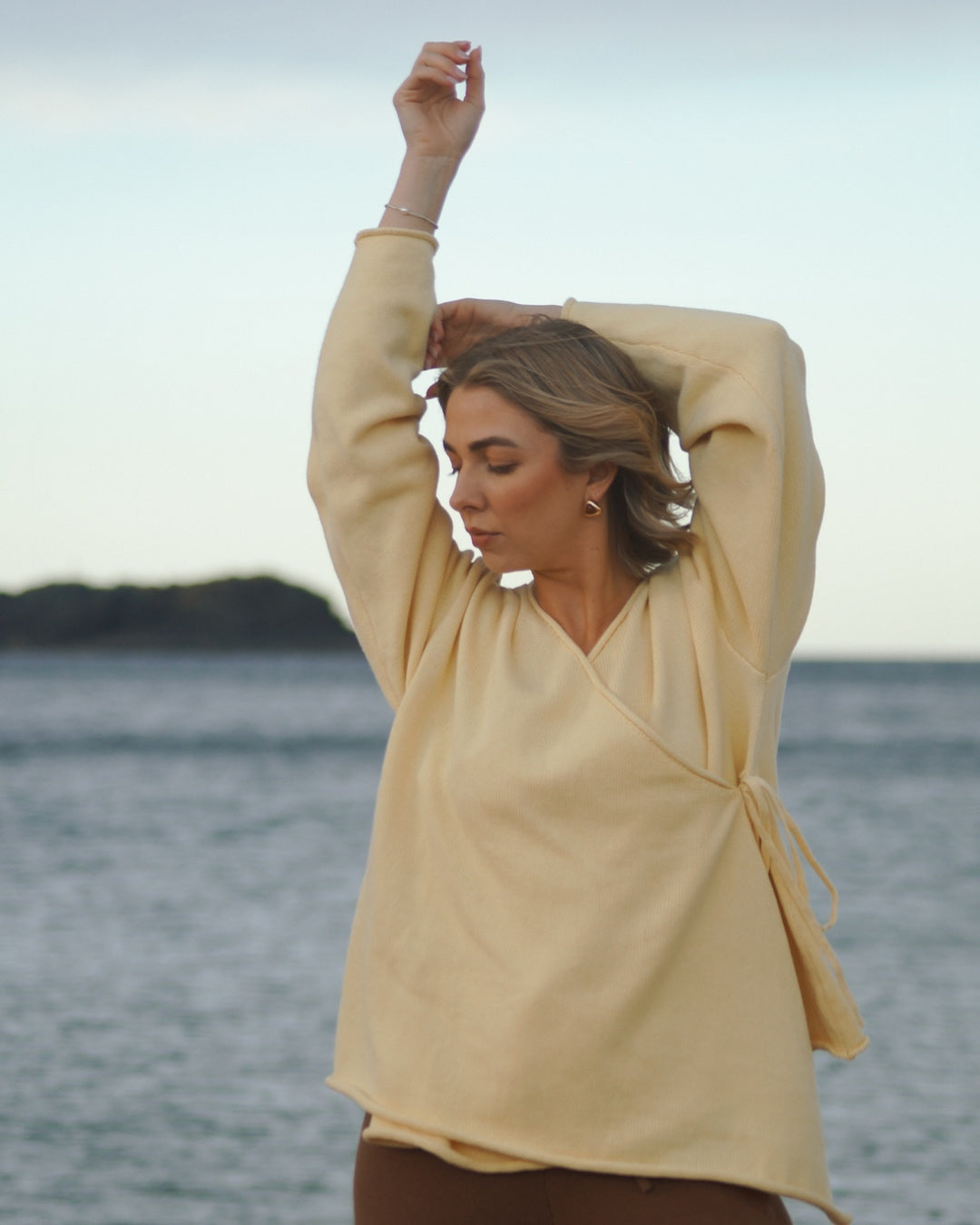 Solène Knit Wrap Top