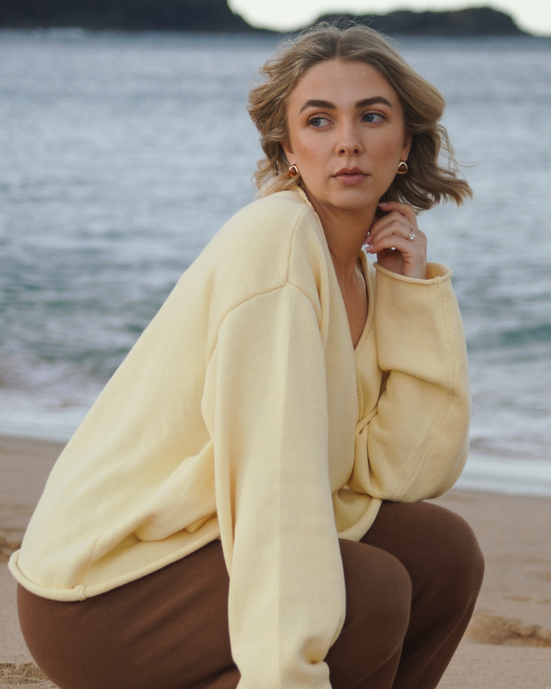 Solène Knit Wrap Top