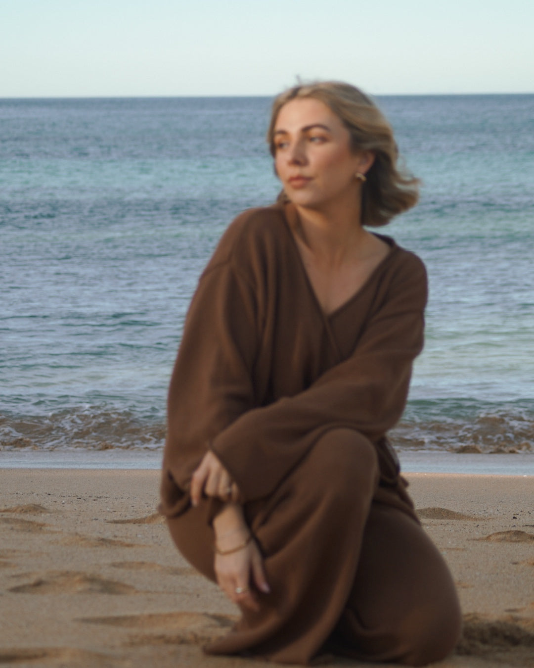 Solène Knit Wrap Top