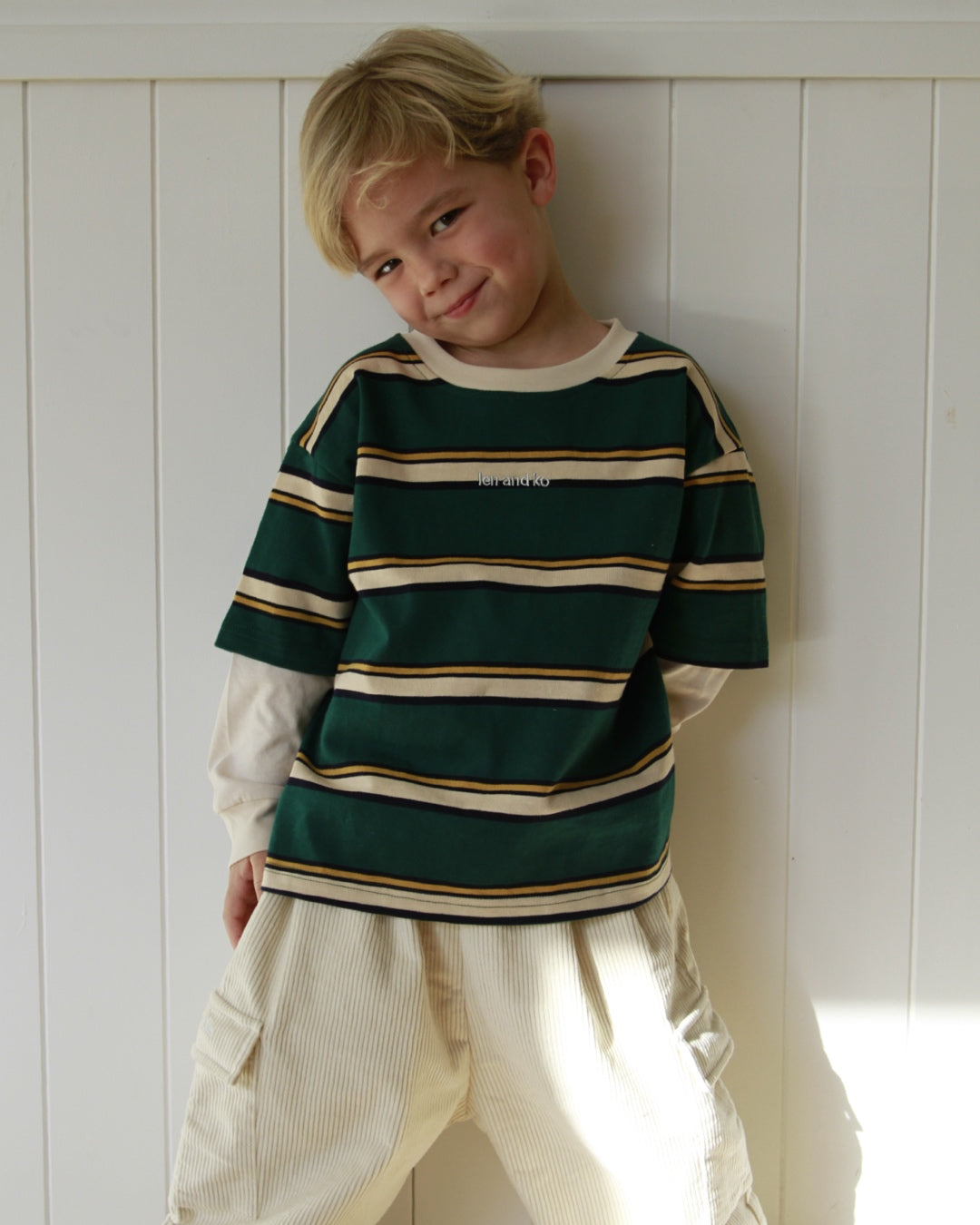 Old School Long Sleeve | Green Stripe