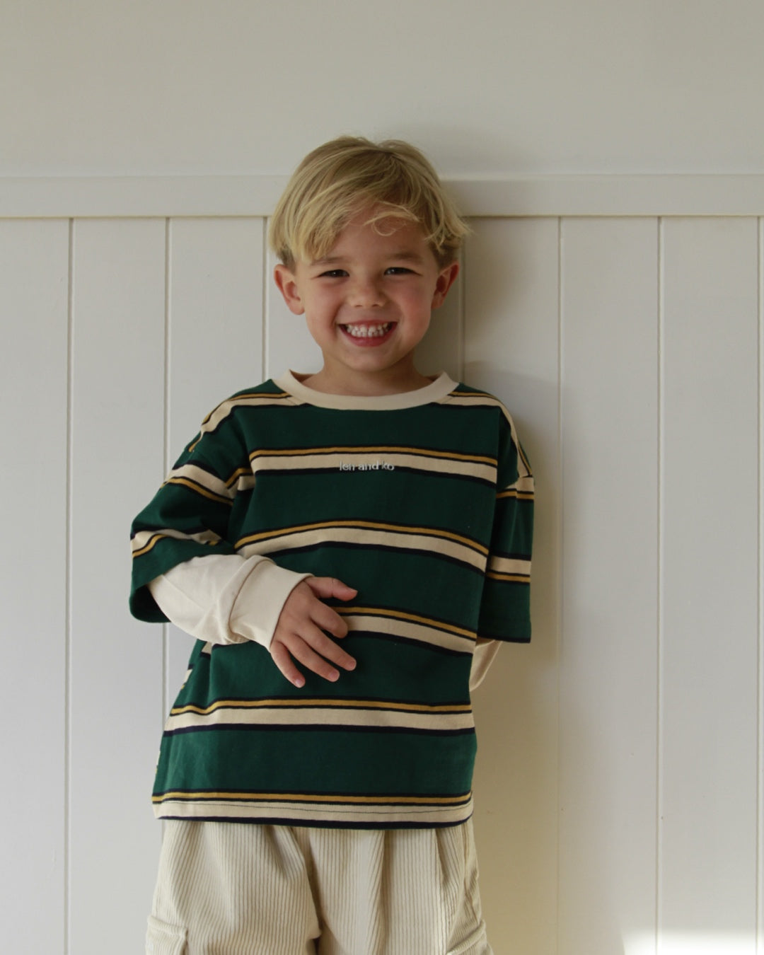 Old School Long Sleeve | Green Stripe