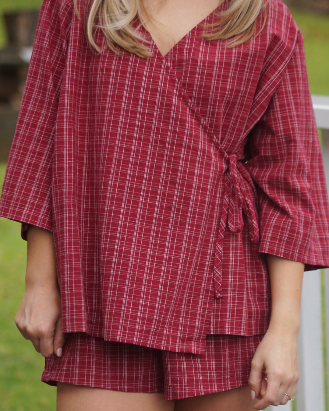 Women's Gingham Set | Cherry